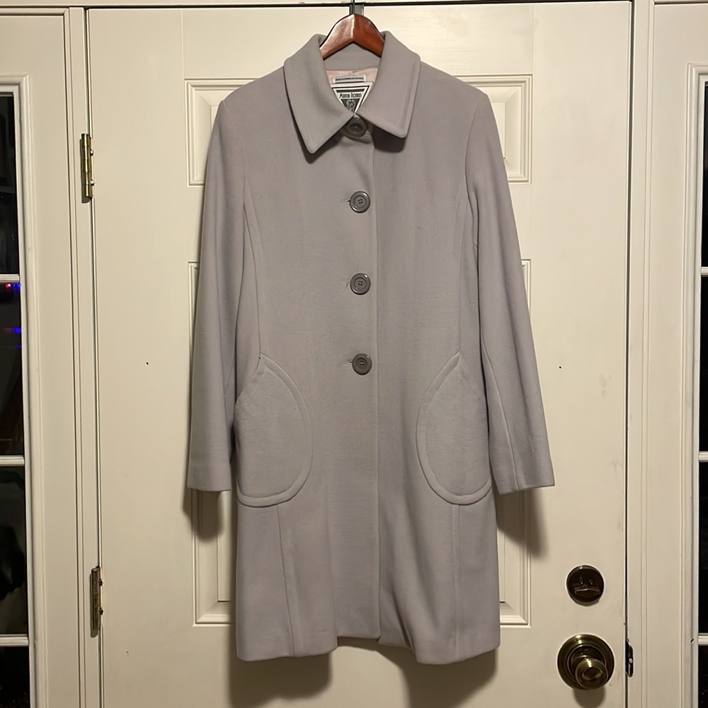 Marvin Richards Light Blue Wool Pea Coat
